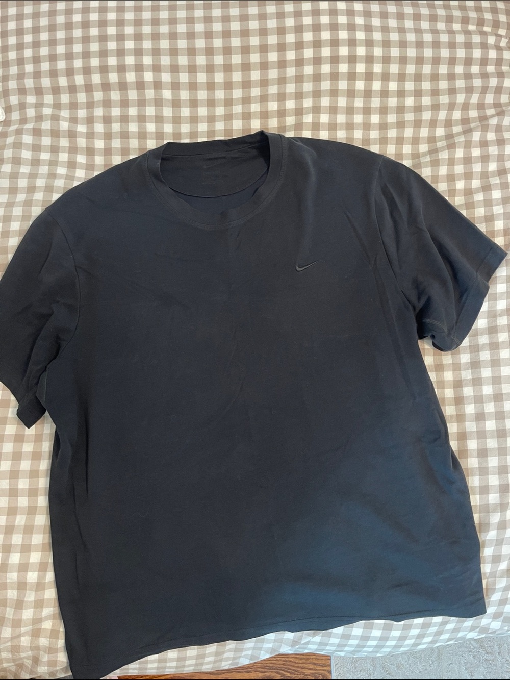 Nike Black Short Sleeve Crew Tee with Subtle Swoosh